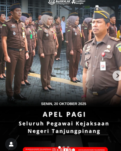 Apel Pagi Rutin Kejaksaan Negeri Tanjungpinang