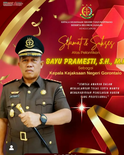 Ucapan Selamat dan Sukses Kepala Kejaksaan Negeri Gorontalo