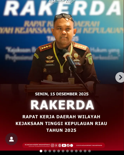 Rapat Kerja Daerah Wilayah Kejaksaan Tinggi Kepulauan Riau Tahun 2025