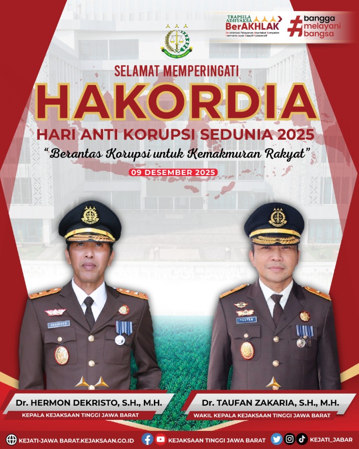 Selamat Memperingati Hari Anti Korupsi Sedunia 2025 HAKORDIA) tahun 2025