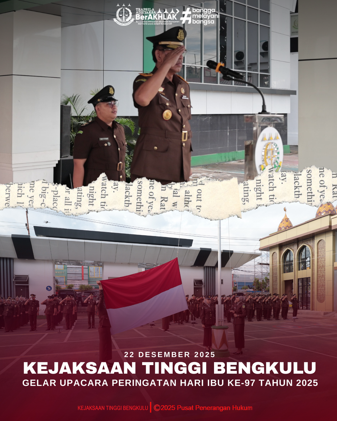 Kejaksaan Tinggi Bengkulu Gelar Upacara Peringatan Hari Ibu ke-97 Tahun 2025