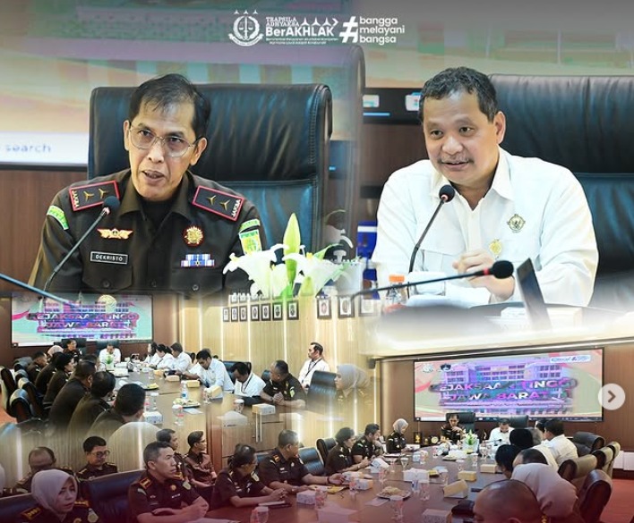 Kajati Jabar Tegaskan Budaya Tertib Administrasi dan Akuntabilitas Keuangan pada Exit Meeting Pemeriksaan intern Atas Laporan Keuangan di Lingkungan Kejati Jabar