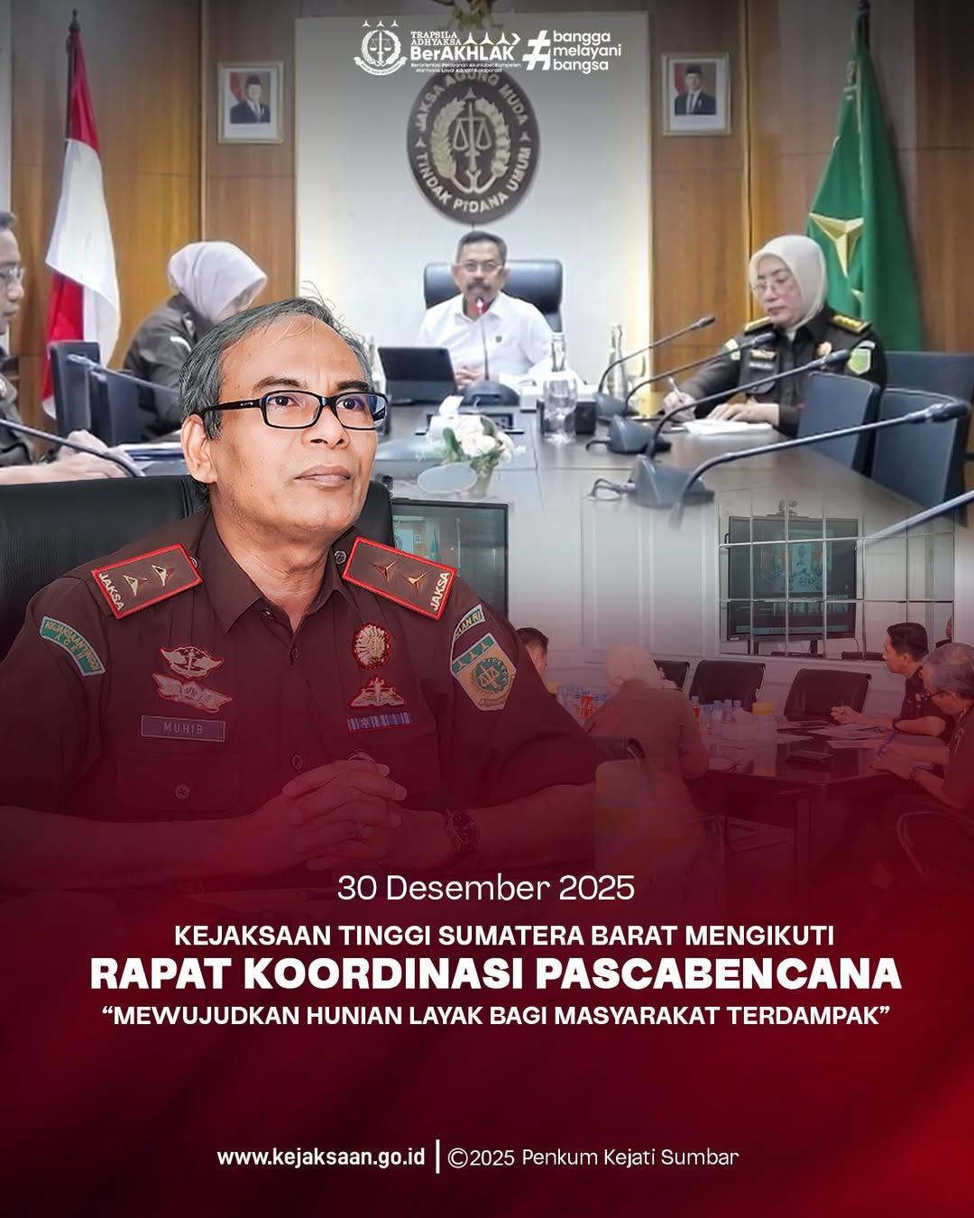 Kepala Kejaksaan Tinggi Sumatera Barat Bapak mengikuti Rapat Koordinasi secara virtual melalui platform Zoom Meeting