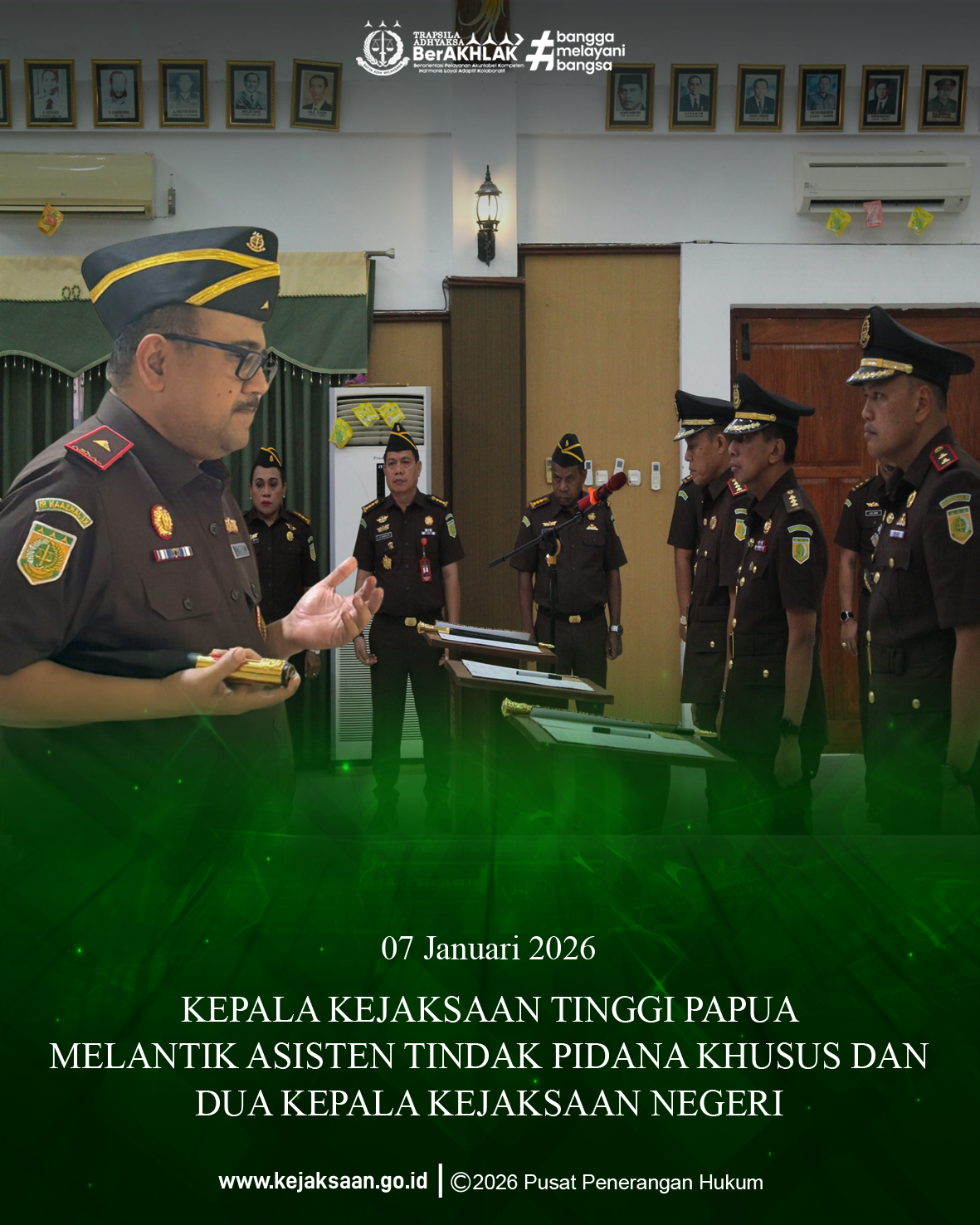 Kajati Papua Lantik Asisten Tindak Pidana Khusus dan Dua Kepala Kejaksaan Negeri