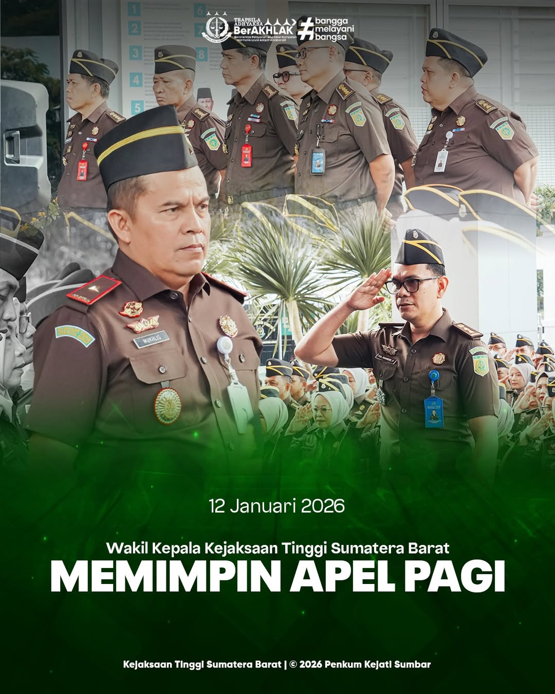 Wakil Kepala Kejaksaan Tinggi Sumatera Barat memimpin Apel