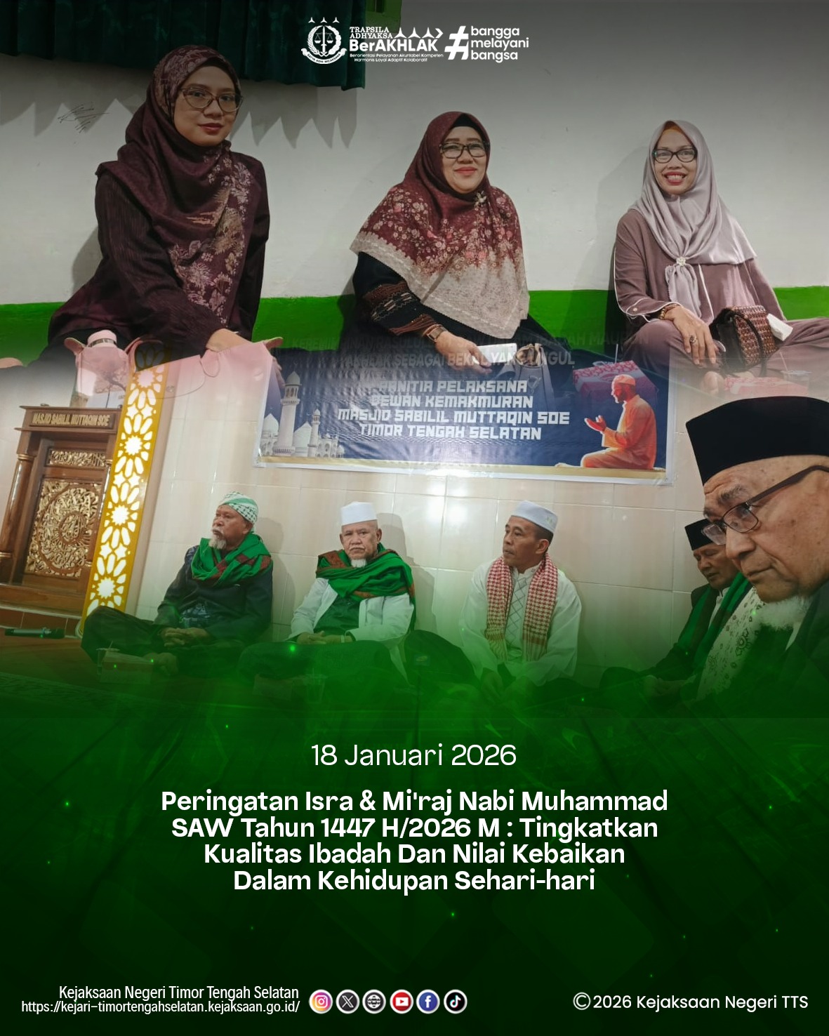 Majelis Ilmu dalam rangka memperingati Isra’  Miraj Nabi Muhammad SAW tahun 1447 H  2026 M