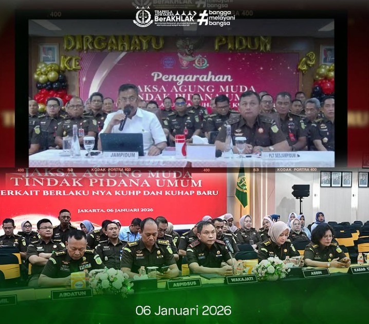 Pengarahan Jampidum terkait berlakunya KUHP dan KUHAP Baru Untuk Penguatan Koordinasi dan Kinerja Penanganan Perkara