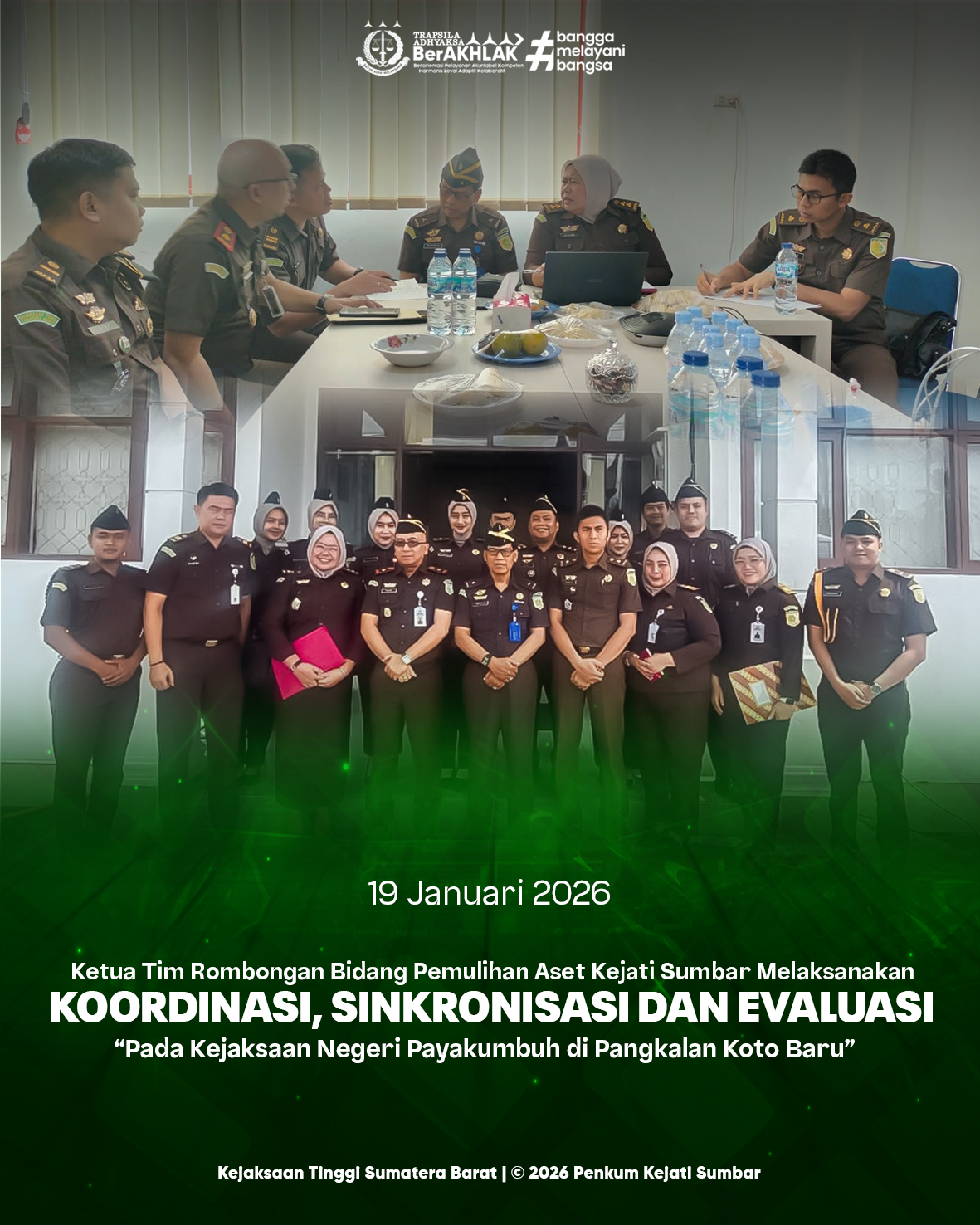 Bidang Pemulihan Aset melaksanakan Koordinasi Sinkronisasi dan Evaluasi