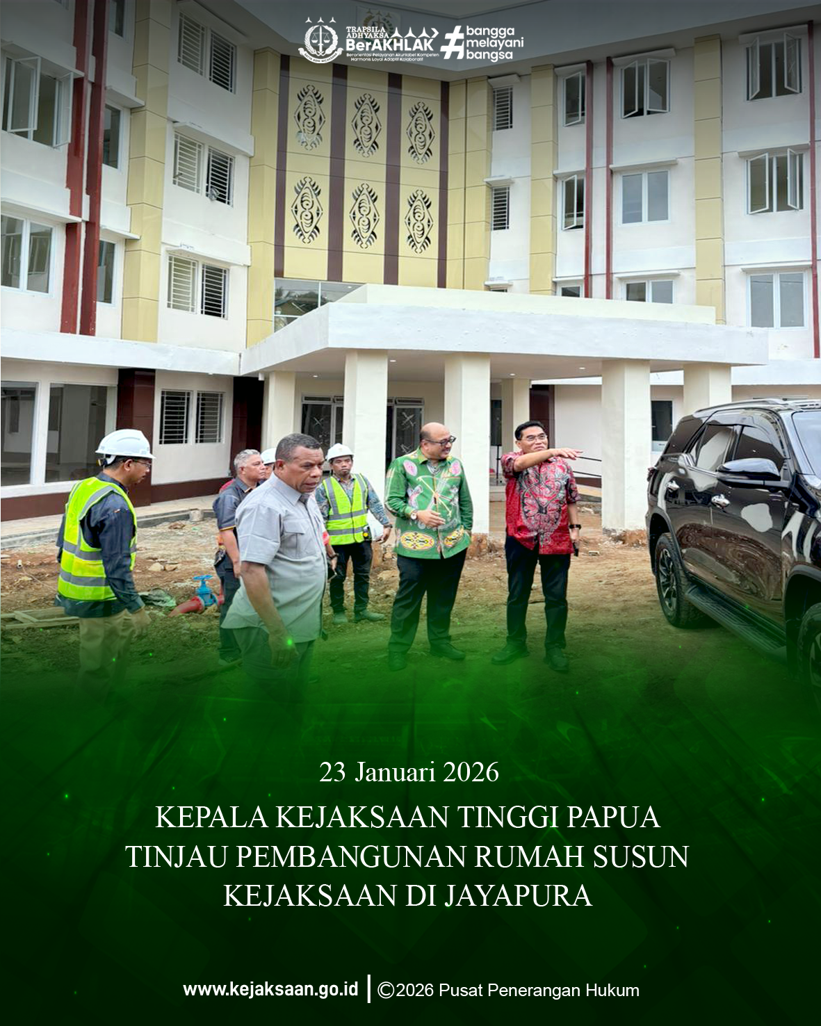 Kajati Papua Tinjau Pembangunan Rumah Susun Ejaksaan Di Jayapura