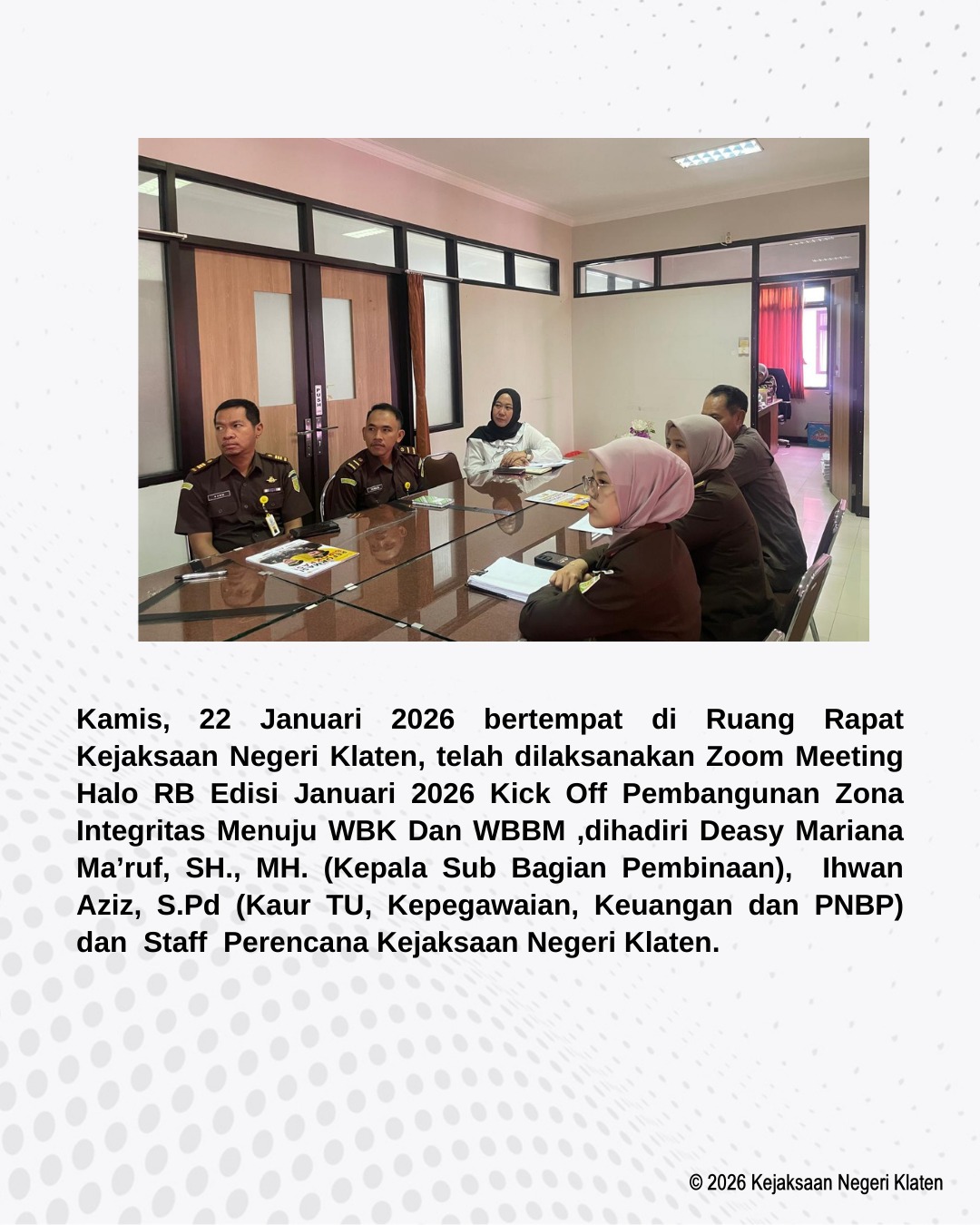 Halo RB Edisi Januari 2026 Kick Off Pembangunan Zona Integritas Menuju WBK Dan WBBM