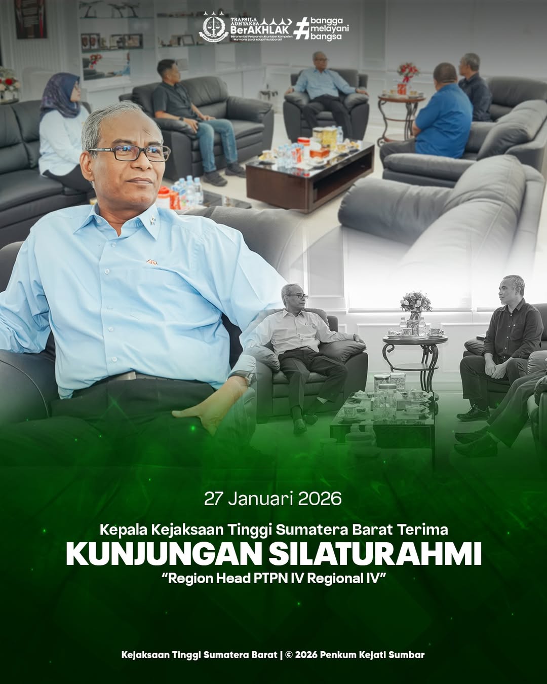 Kejati Sumbar Terima Kunjungan Silaturahmi dari Region Head PTPN IV Regional IV