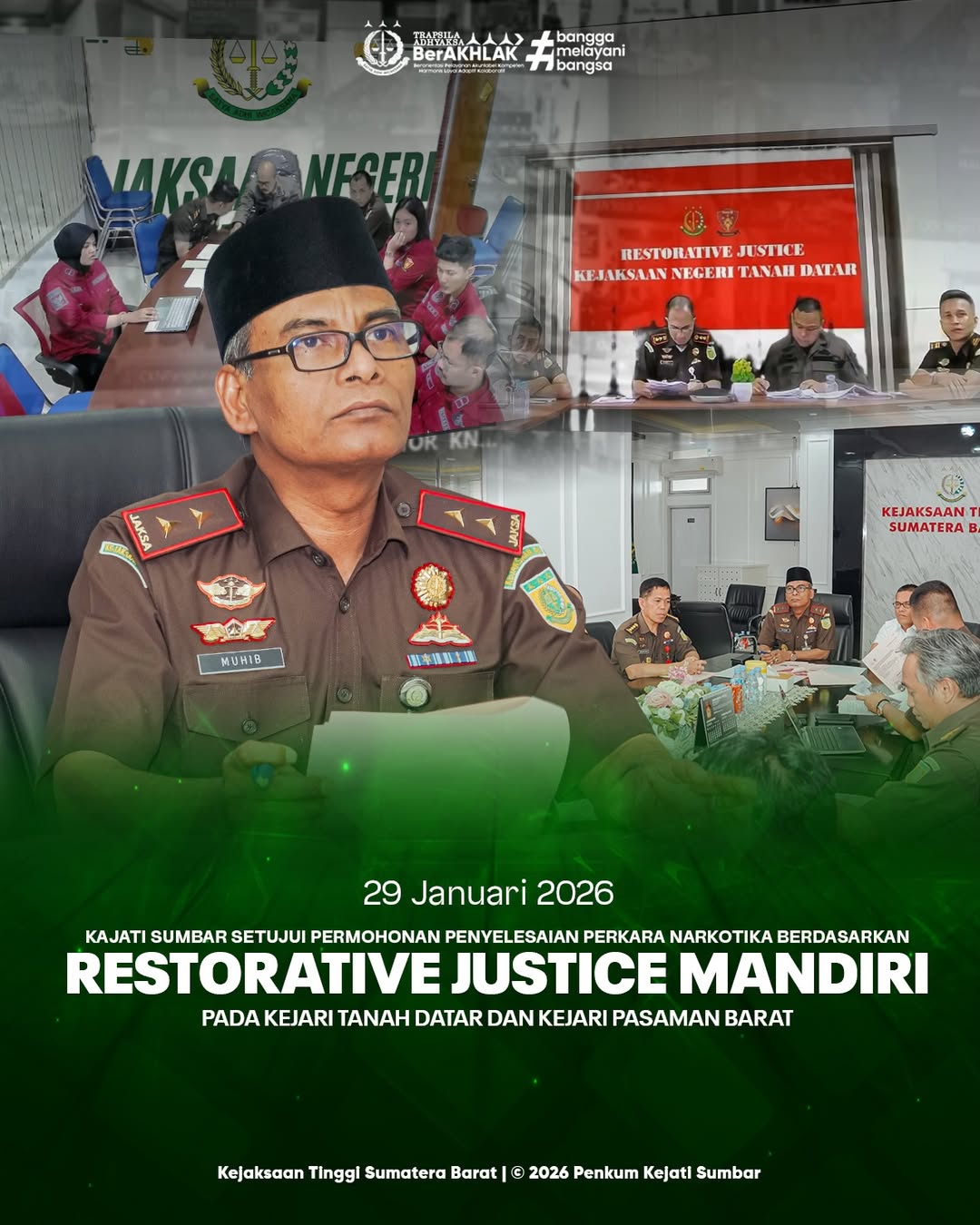 Kepala Kejaksaan Tinggi Sumatera Barat memimpin pelaksanaan ekspose terhadap dua perkara Tindak Pidana Penyalahgunaan Narkotika
