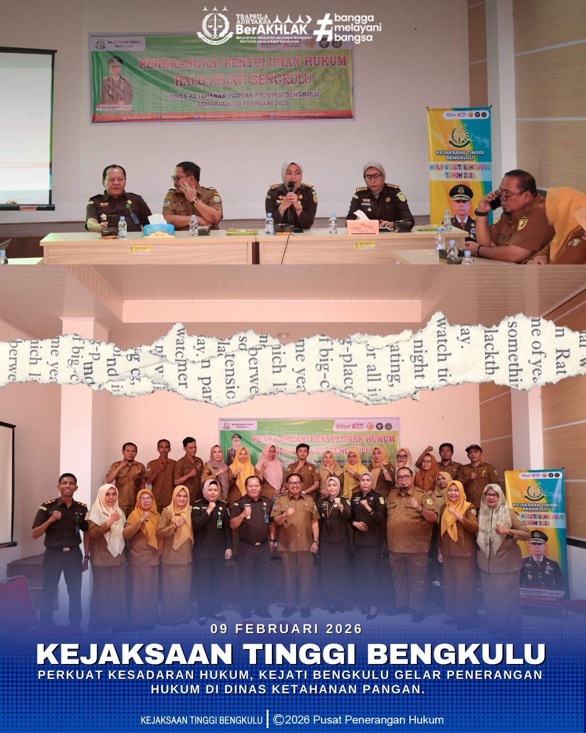 Perkuat Kesadaran Hukum Kejati Bengkulu Gelar Penerangan Hukum di Dinas Ketahanan Pangan