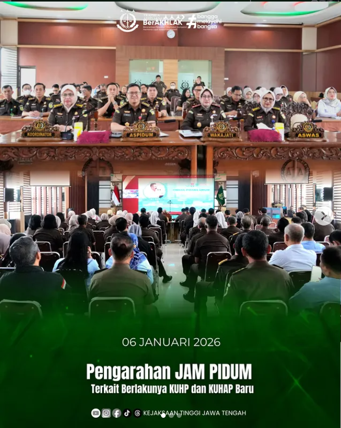 Pengarahan JAM PIDUM Terkait Berlakunya KUHP dan KUHAP Baru