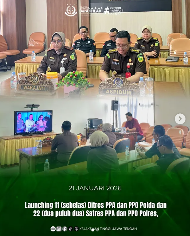 Launching 11 sebelas) Ditres PPA dan PPO Polda dan 22 dua puluh dua) Satres PPA dan PPO Polres