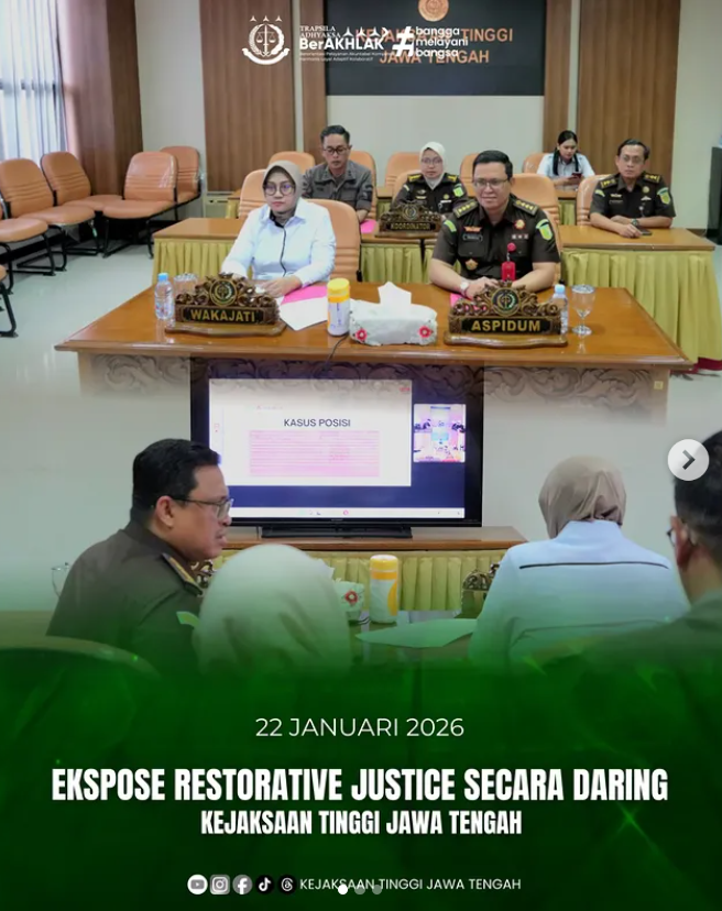 Ekspose Restorative Justice Secara Daring Kejati