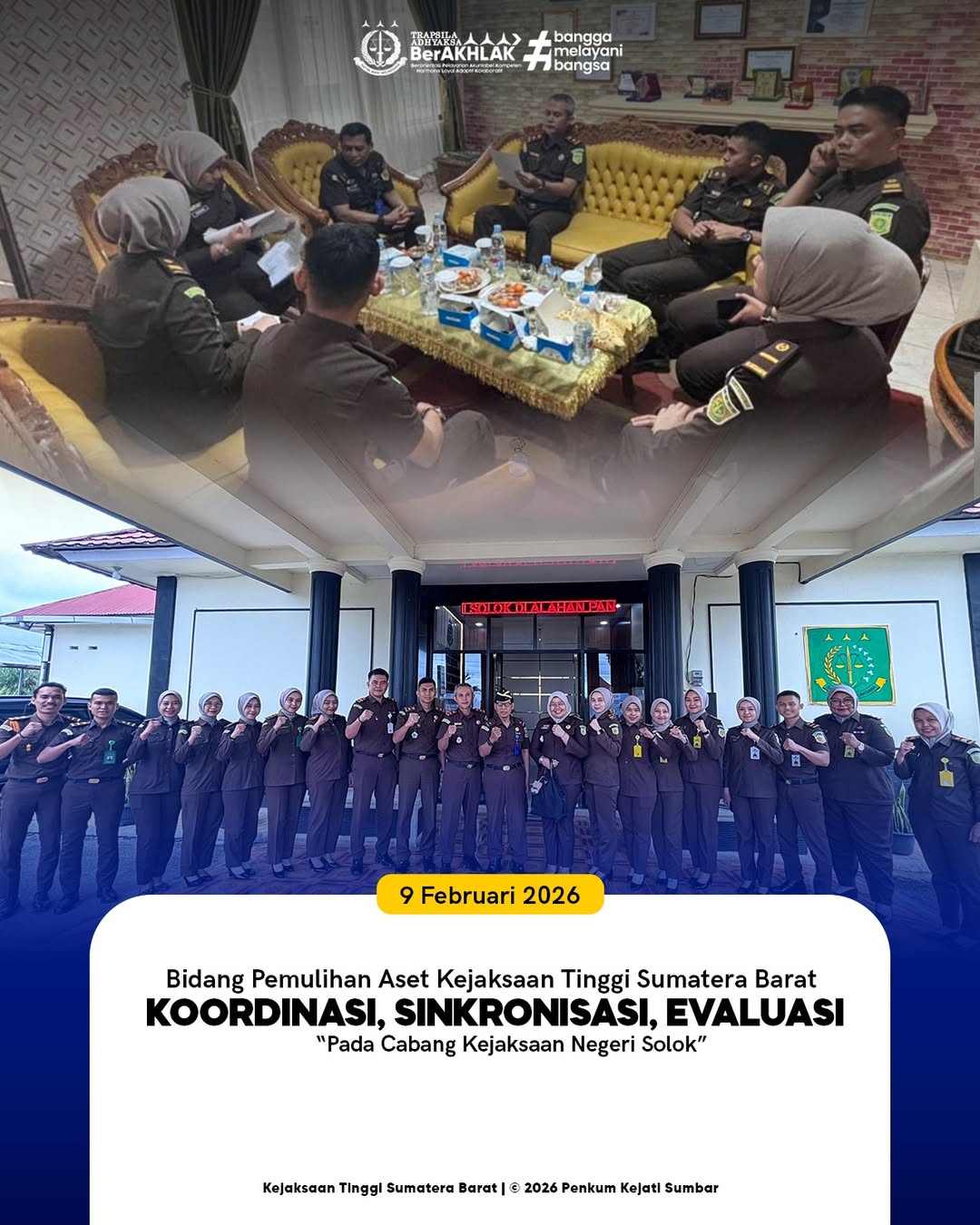 Koordinasi Sinkronisasi dan Evaluasi pada Cabang Kejaksaan Negeri Solok di Alahan Panjang