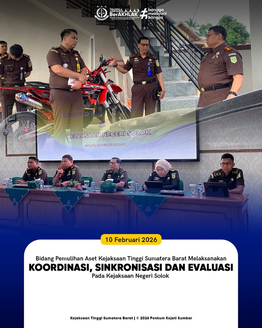 Koordinasi Sinkronisasi dan Evaluasi ke Kejaksaan Negeri Solok