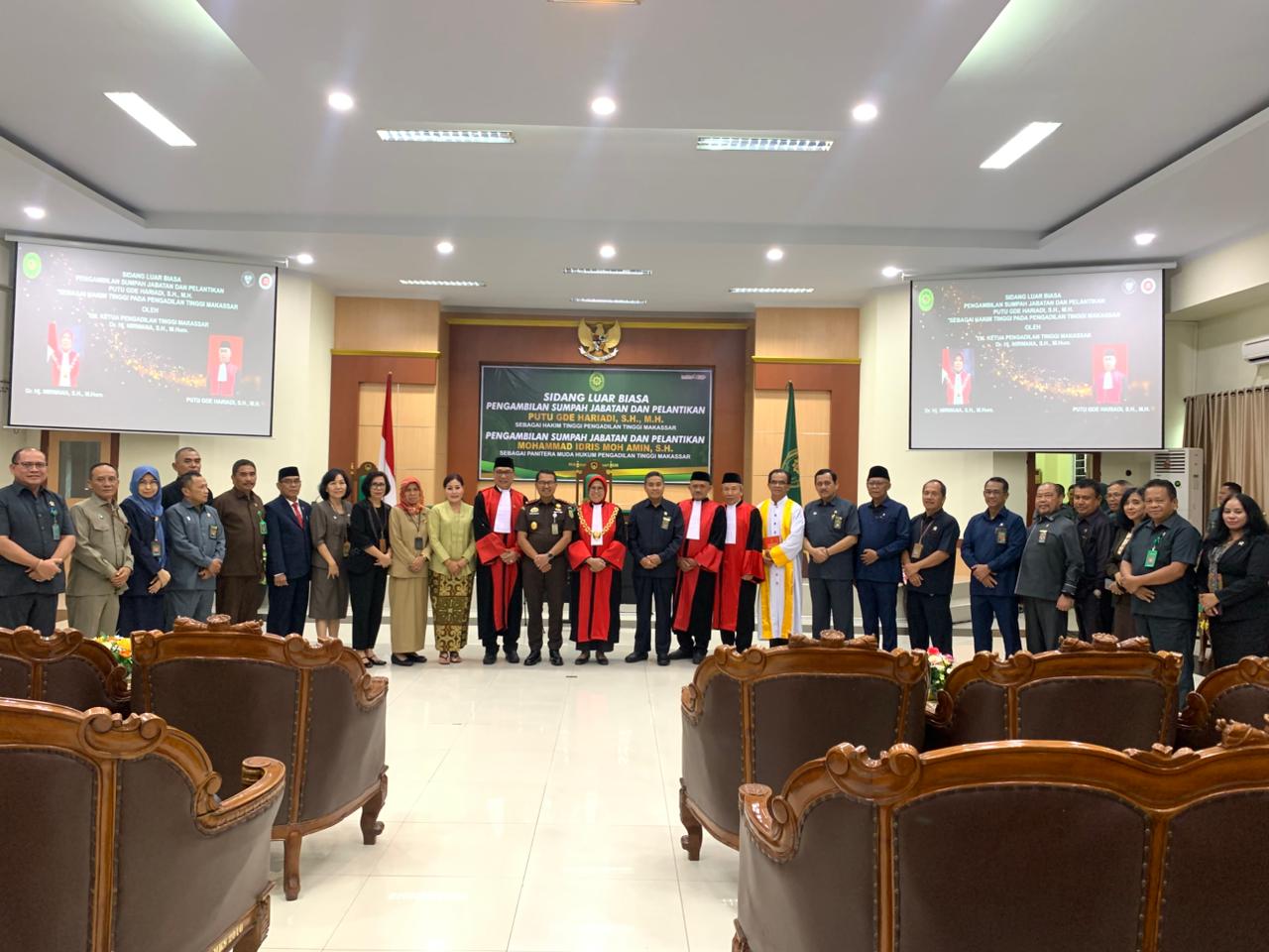 Perkuat Sinergitas Penegak Hukum Kajati Sulsel Hadiri Pelantikan Hakim Tinggi dan Panitera Muda Hukum PT Makassar