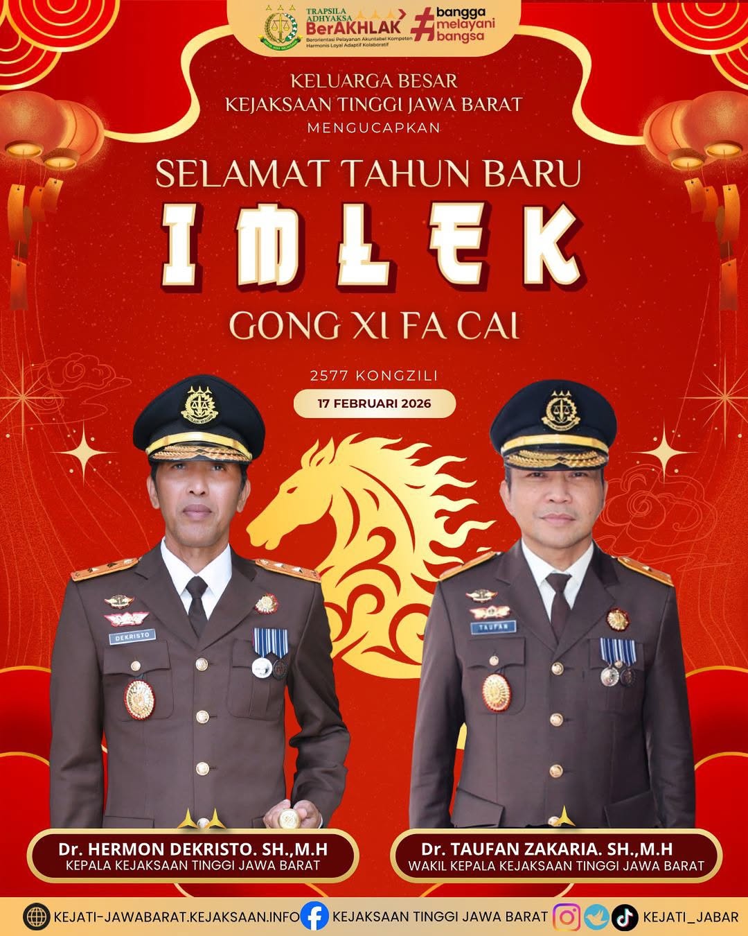 Selamat Tahun Baru Imlek Gong Ci Fa Cai 2577 Kongzili 17 Februari 2026