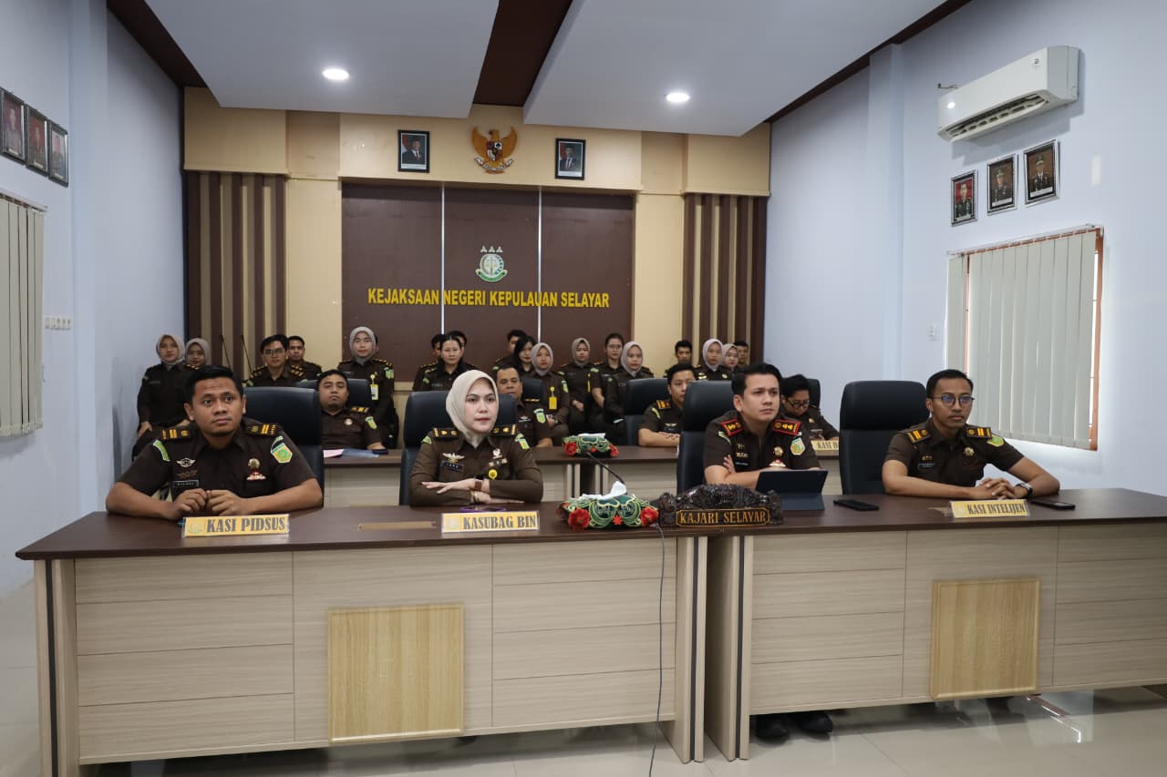 Video Conference Pengarahan Jaksa Agung Muda Intelijen Kejaksaan Republik Indonesia