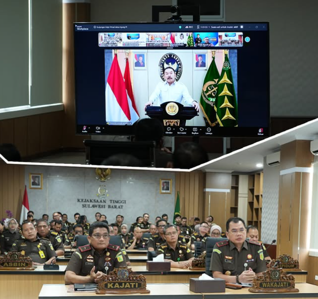 Kunjungan Kerja Virtual Jaksa Agung Republik Indonesia Bapak Prof Dr ST Burhanuddin SH MM