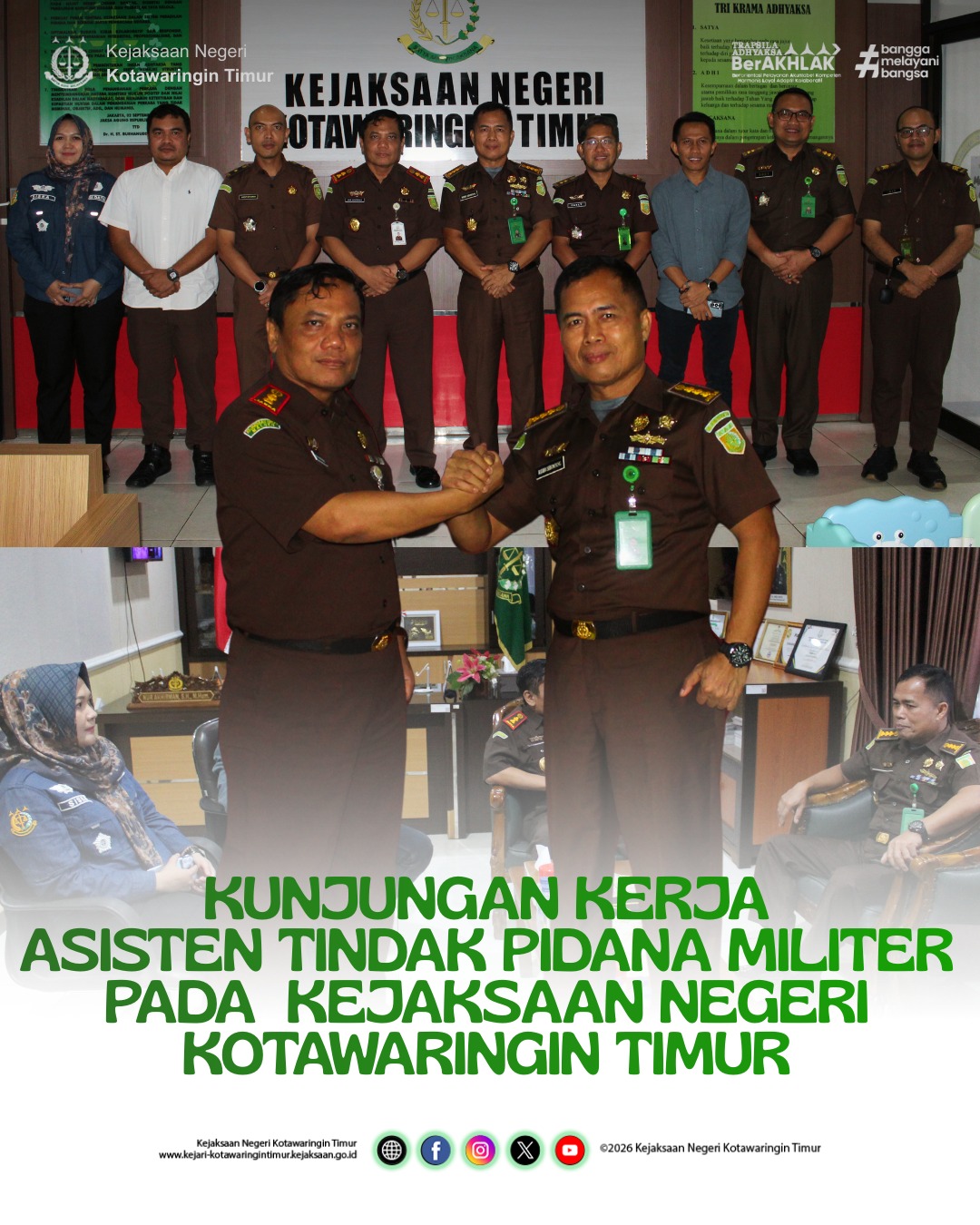 Kunjungan Kerja Asisten Tindak Pidana Militer di Kantor Kejaksaan Negeri Kotawaringin Timur