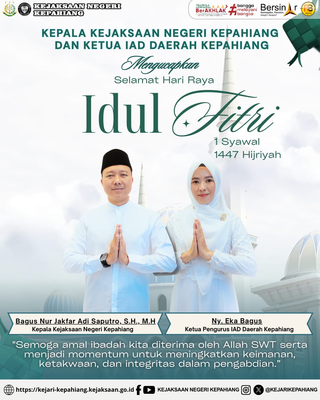 SELAMA HARI RAYA IDUL FITRI 1 SYAWAL 1447 H