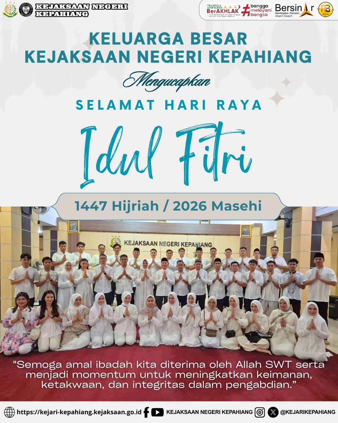 SELAMA HARI RAYA IDUL FITRI 1 SYAWAL 1447 H