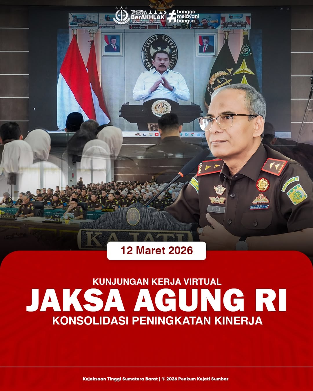 Kunjungan Kerja Jaksa Agung RI Secara Virtual