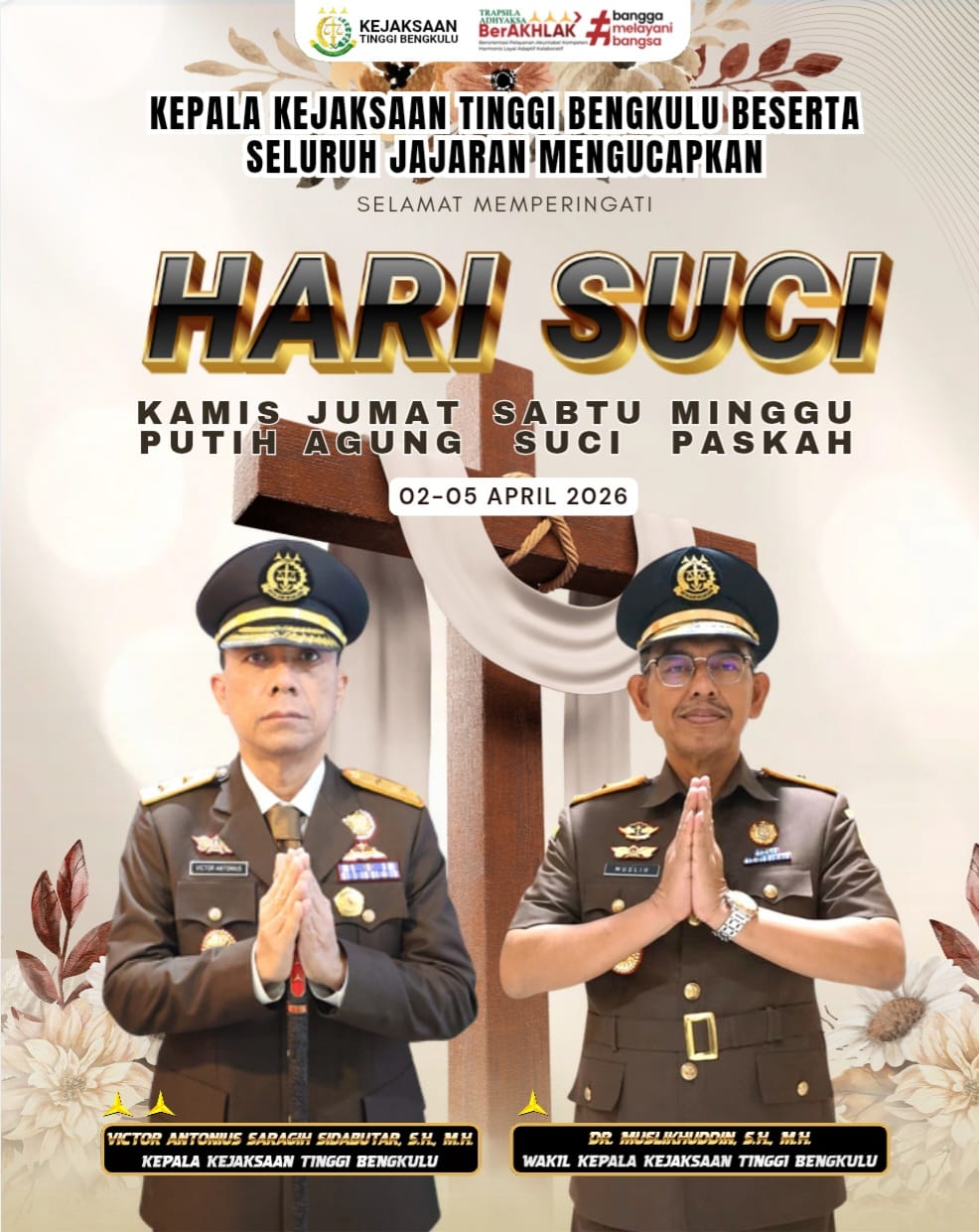 Selamat Memperingati Hari Suci Kamis Putih Jumat Agung Sabtu Suci dan Paskah