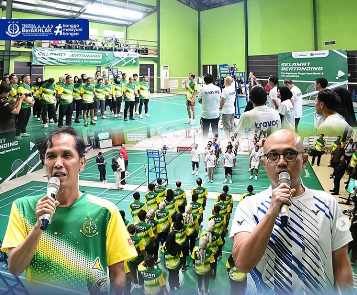 Semangat Kebersamaan dan Pererat Sinergi Pertandingan Persahabatan Bulutangkis Kejati Jabar dan Jasamarga