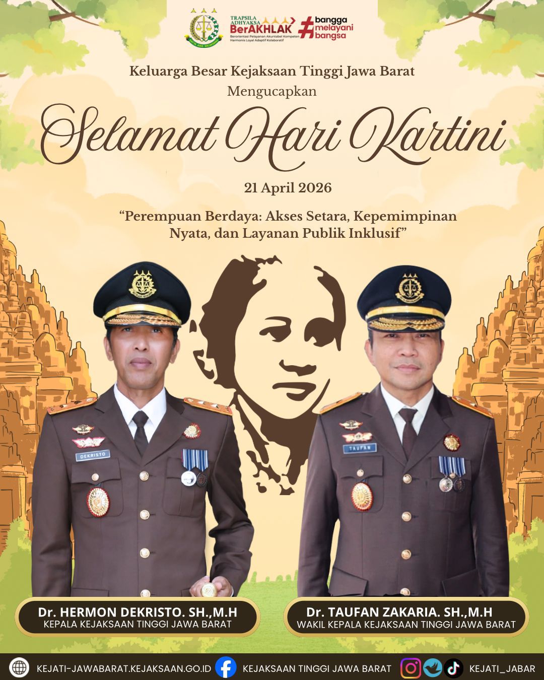 Keluarga Besar Kejaksaan Tinggi Jawa Barat mengucapkan Selamat Hari Kartini