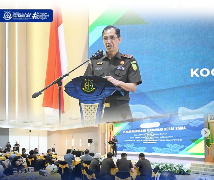 Perkuat Sinergi dan Koordinasi Penandatanganan Perjanjian Kerjasama Antara Kejati Jabar dengan BPJS Kesehatan Kedeputian Wilayah V Jawa Barat