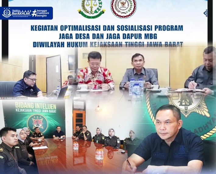 Wakajati Jabar Mengikuti Zoom Meeting Optimalisasi dan Sosialisasi Program Jaga Desa dan Jaga Dapur MBG di Wilayah Hukum Kejaksaan Tinggi Jawa Barat