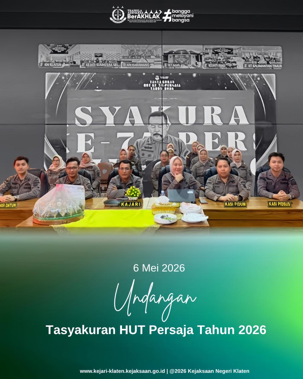 Tasyakuran dalam rangka HUT PERSAJA ke-75 Tahun 2026