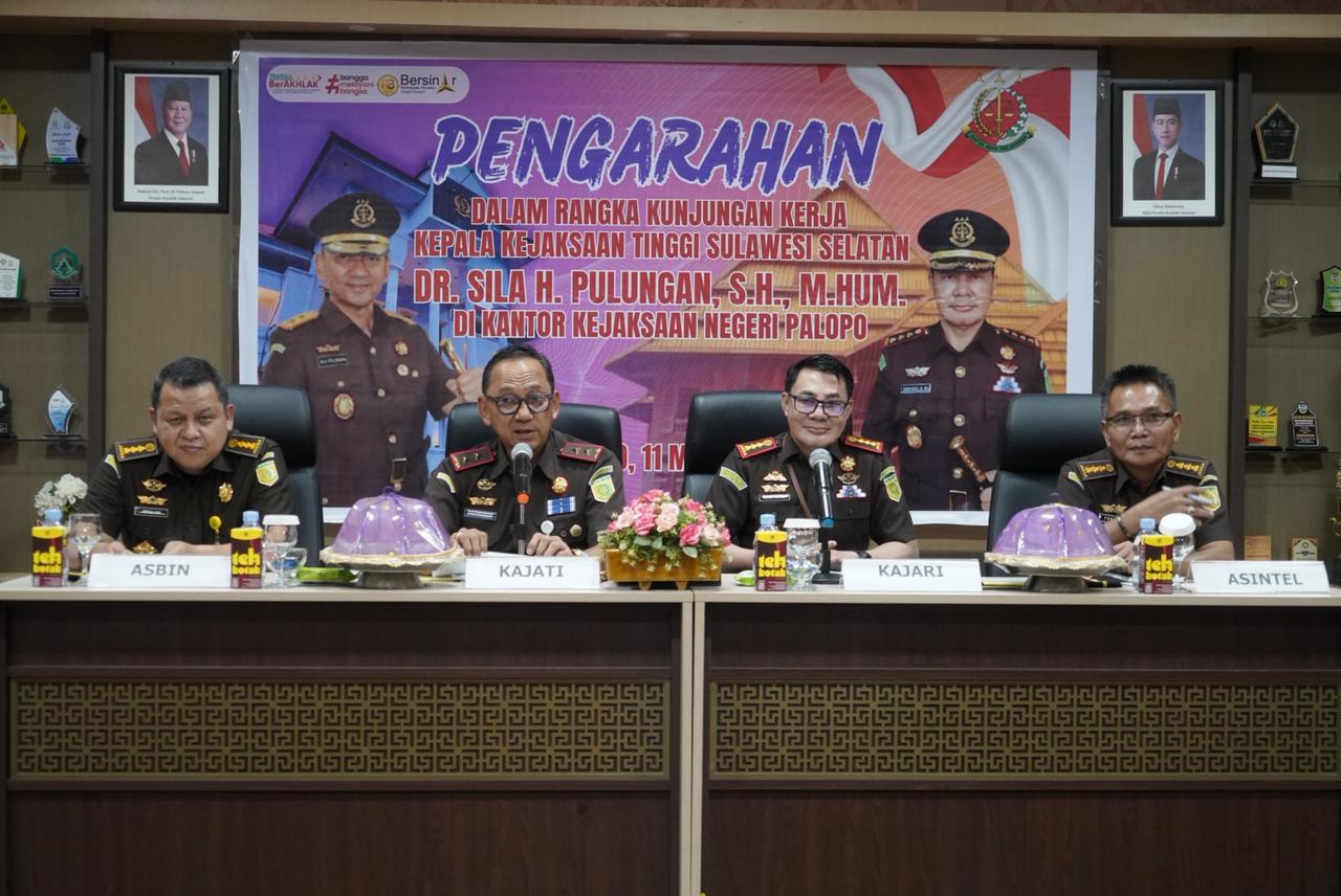 Kunjungi Kejari Palopo Kajati Sulsel Sila Pulungan Tekankan Integritas Kreativitas dan Pelayanan Humanis