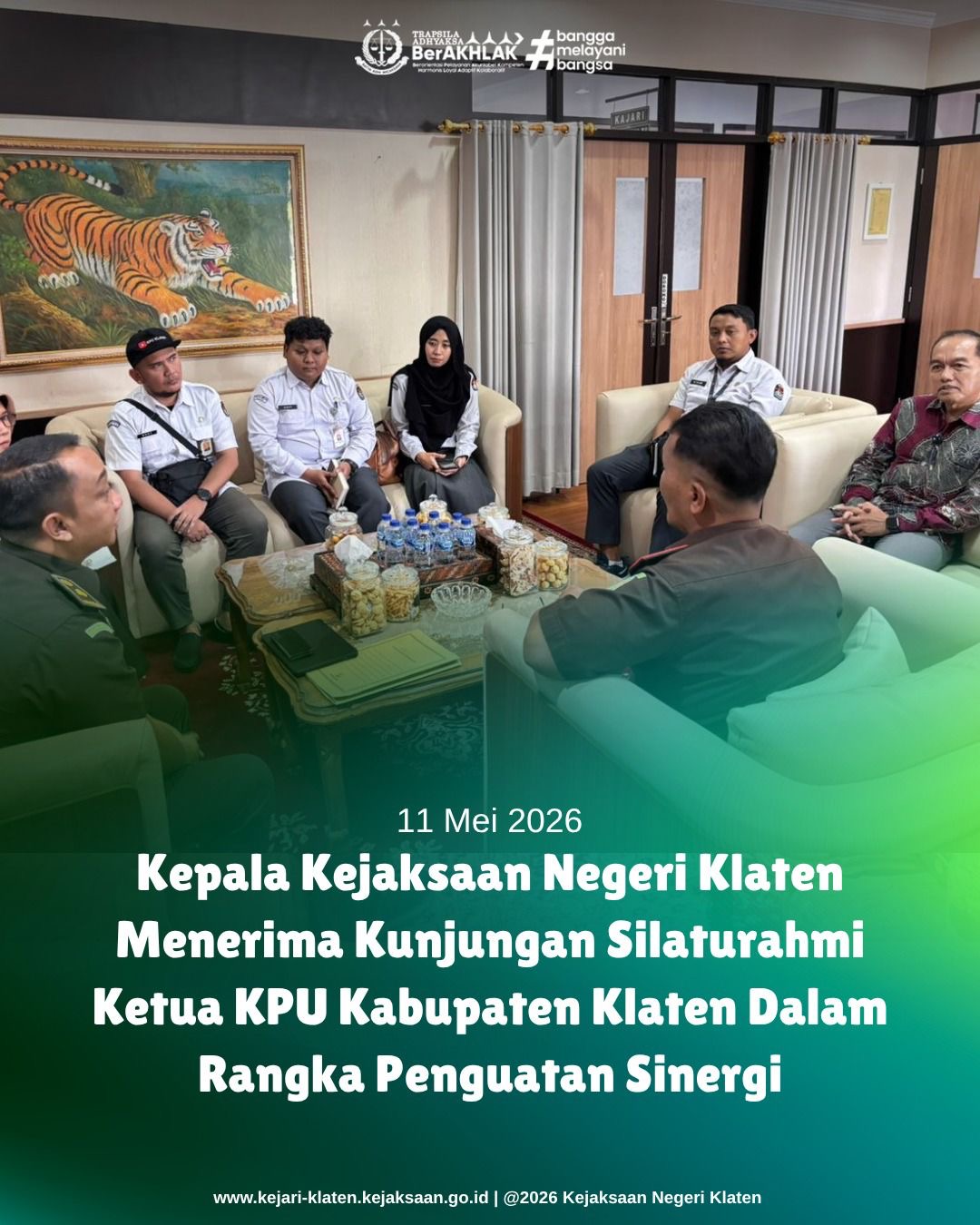 Kunjungan Silaturahmi Ketua Komisi Pemilihan Umum KPU) Kabupaten Klaten dalam rangka Penguatan Sinergi