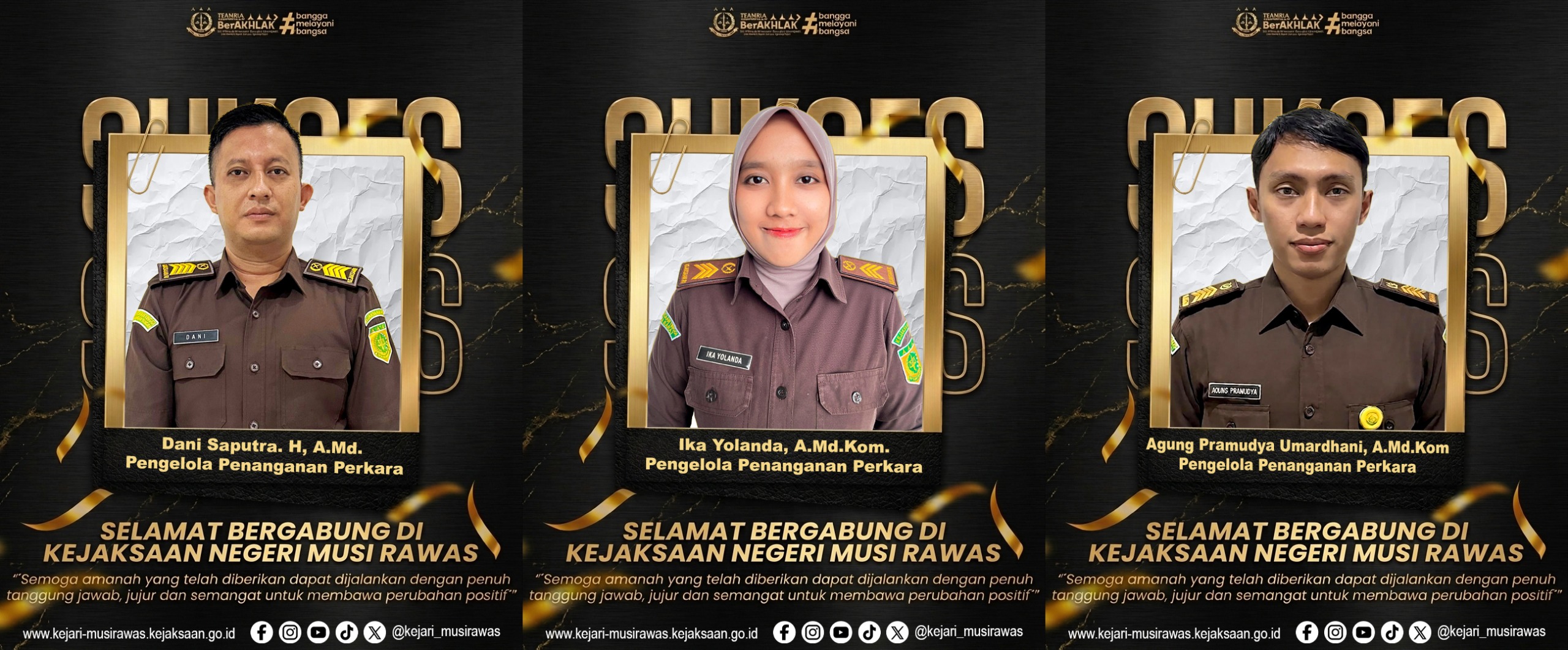 Selamat Datang dan Selamat Bergabung sebagai keluarga baru di Kejaksaan Negeri Musi Rawas