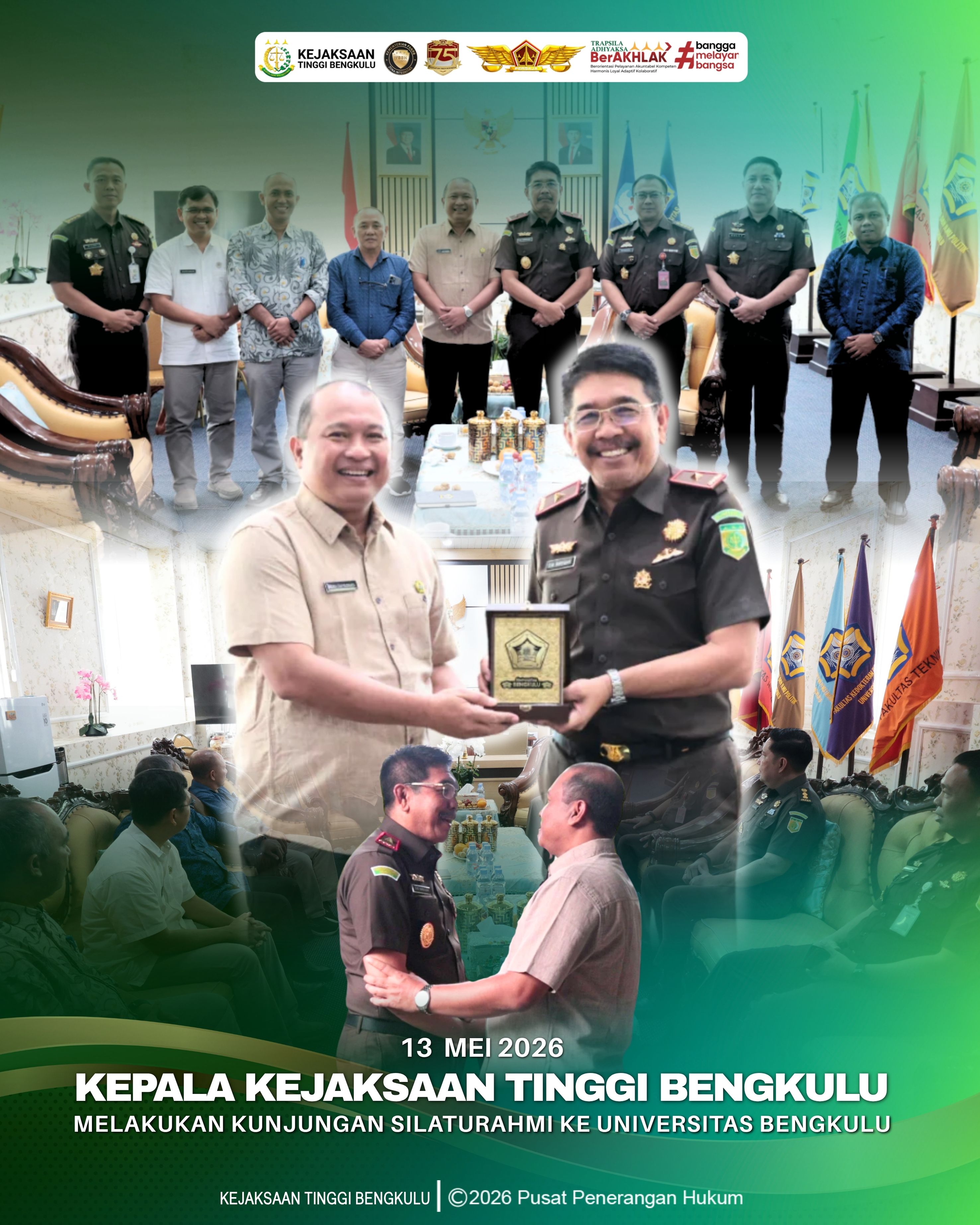 Kepala Kejaksaan Tinggi Bengkulu melakukan kunjungan silaturahmi ke Universitas Bengkulu