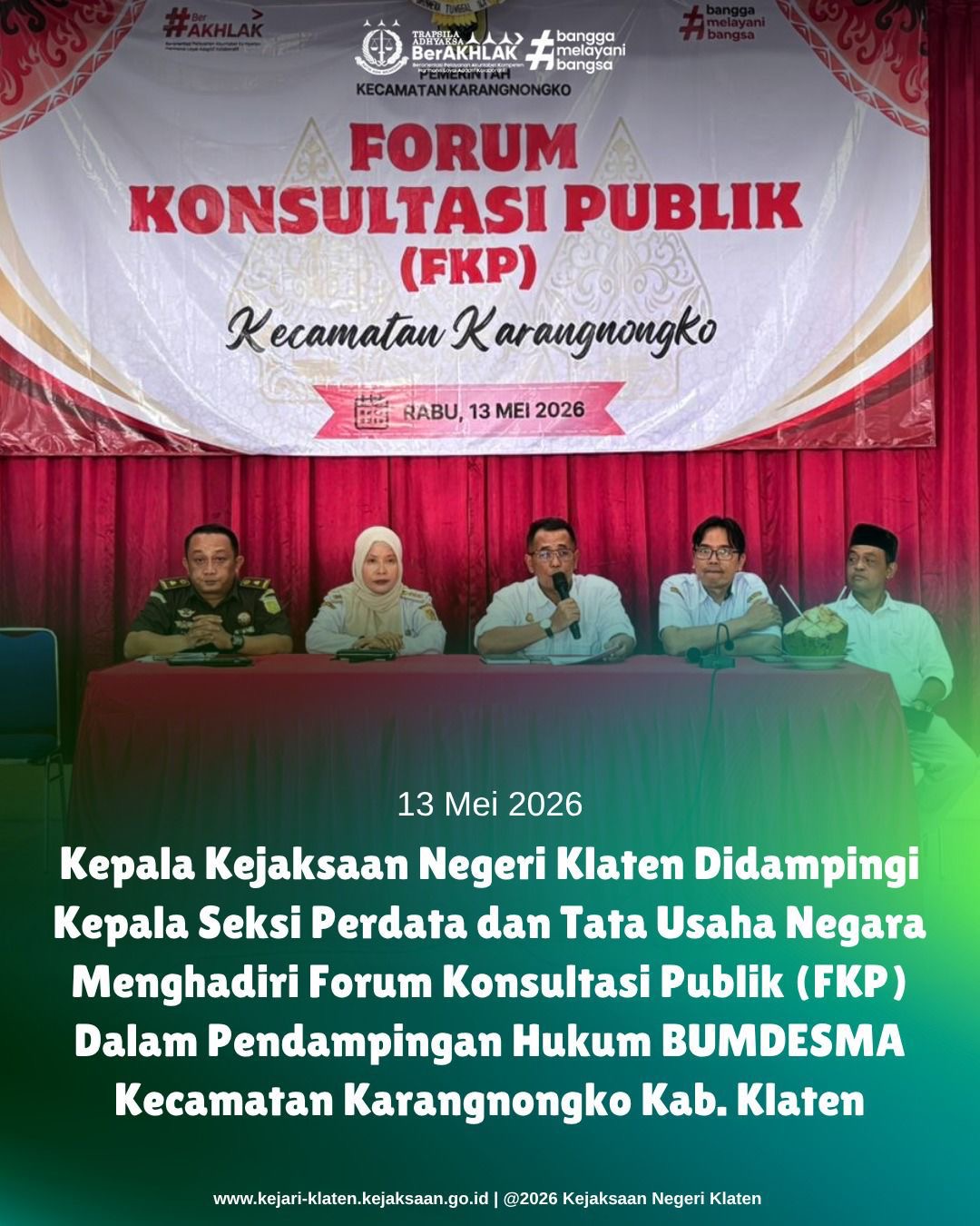 Forum Konsultasi Publik FKP) dalam Pendampingan Hukum BUMDESMA Kecamatan Karangnongko Kabupaten Klaten