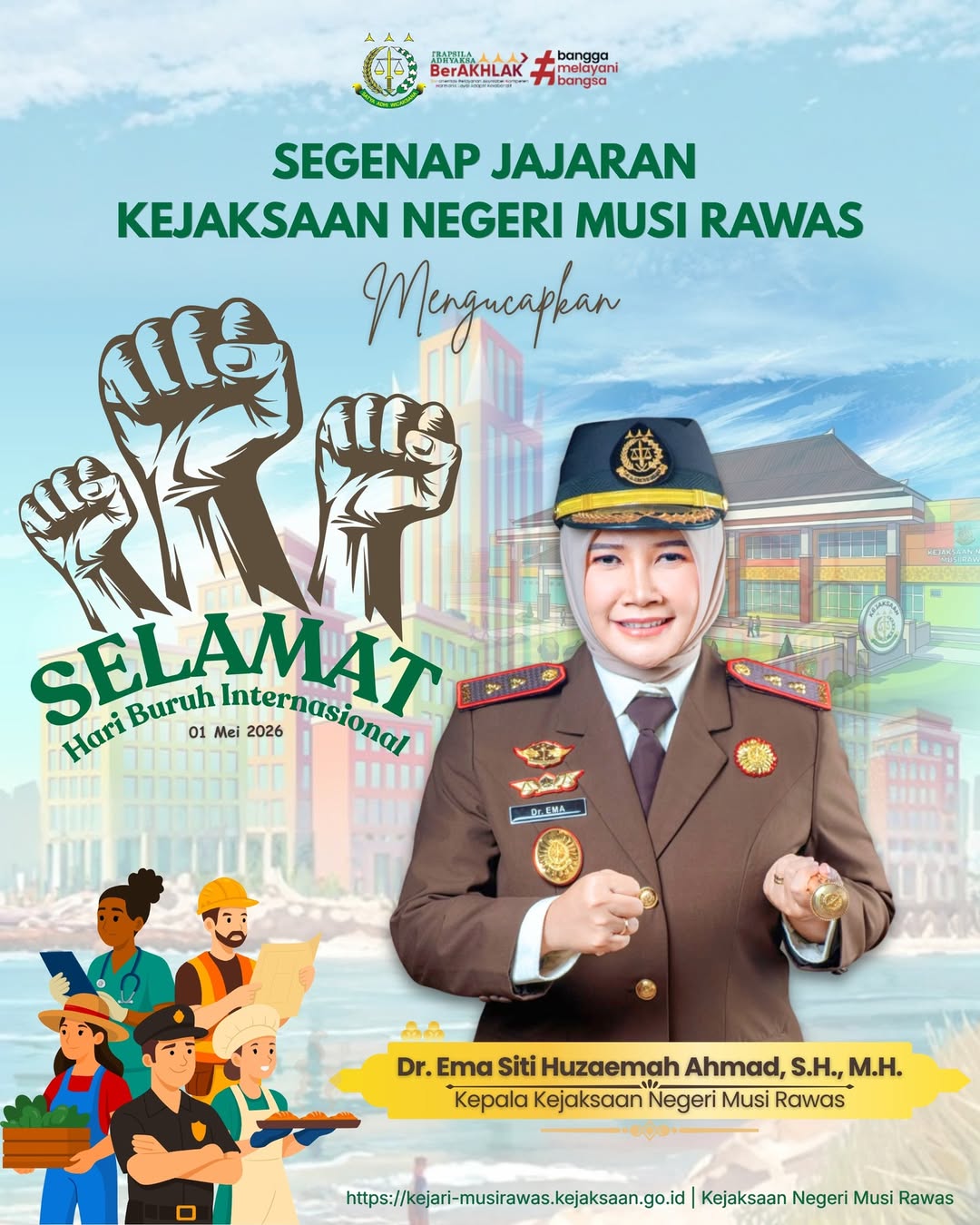 Kejari Musi Rawas Mengucapkan Selamat Hari Buruh Internasional Tahun 2026