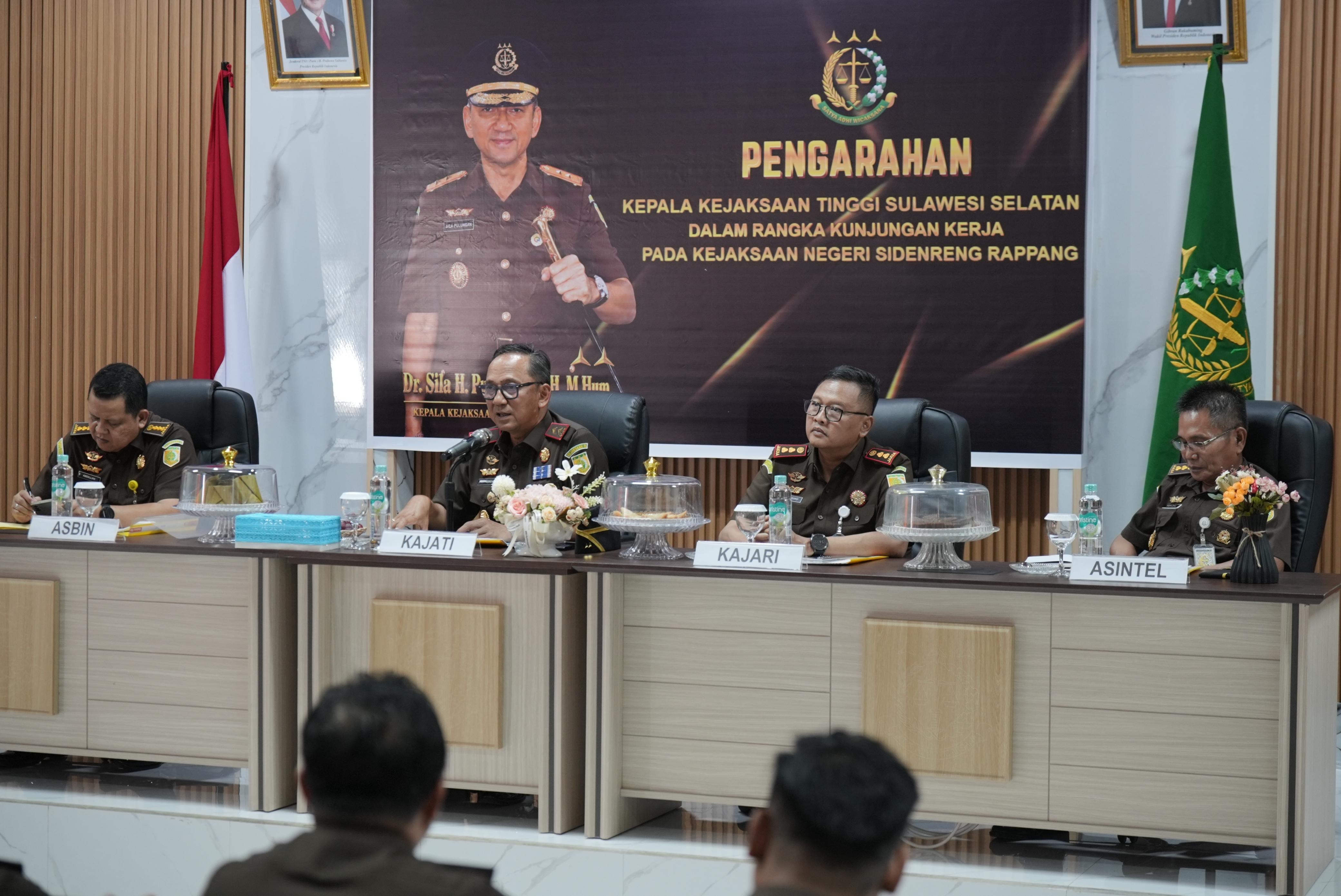 Kajati Sulsel Sila Pulungan Instruksikan Kebijakan Efisiensi Energi dan Digitalisasi Arsip di Kejari Sidrap