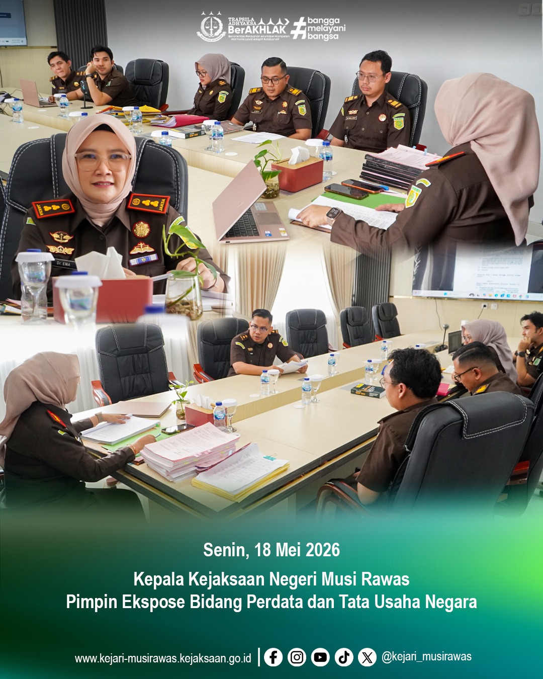 Optimalkan Pelayanan Hukum Kajari Musi Rawas Pimpin Ekspose Bidang Perdata dan Tata Usaha Negara