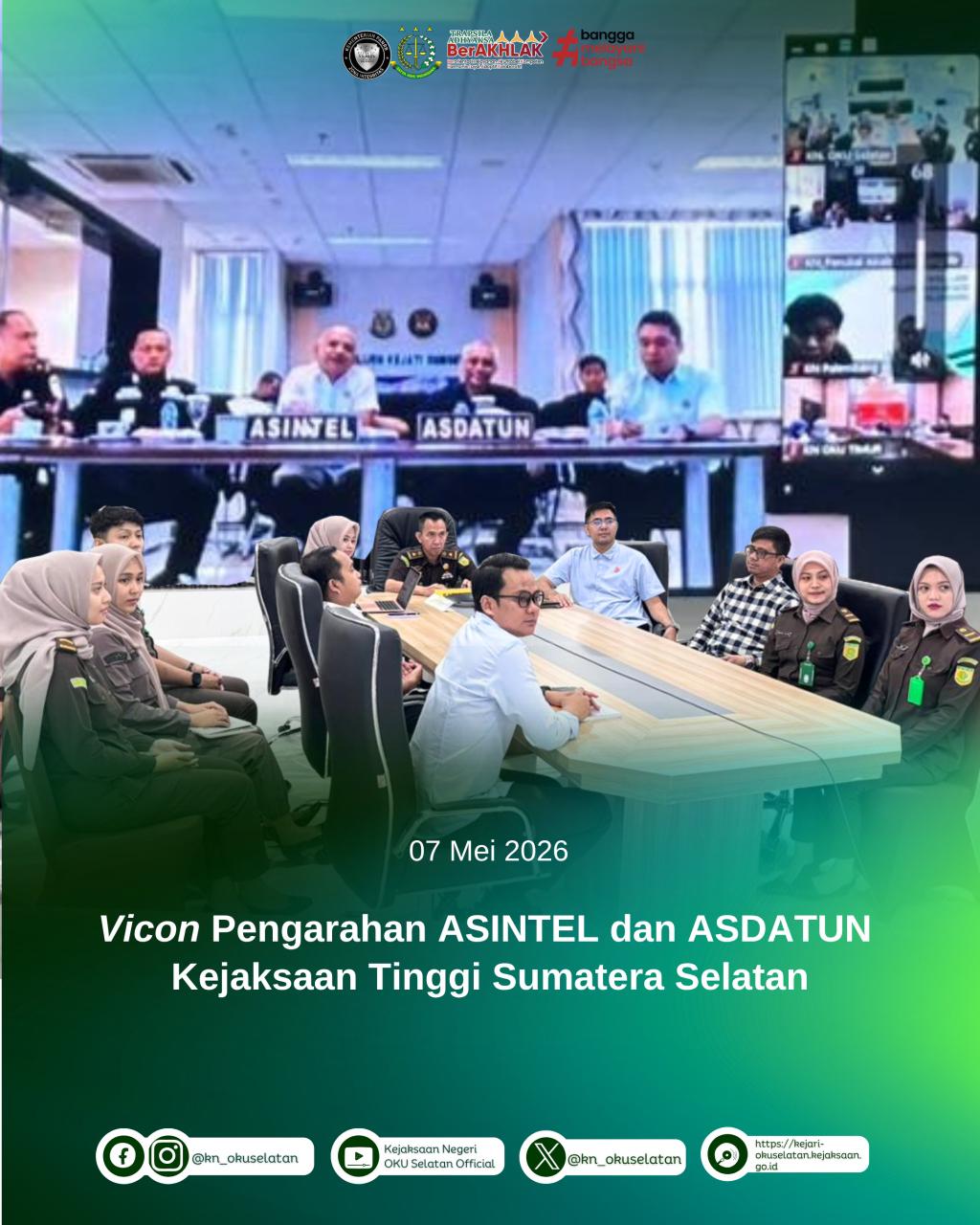 Kejari OKU Selatan Ikuti Monev Percepatan Pembangunan Desa dan Program Jaga Desa