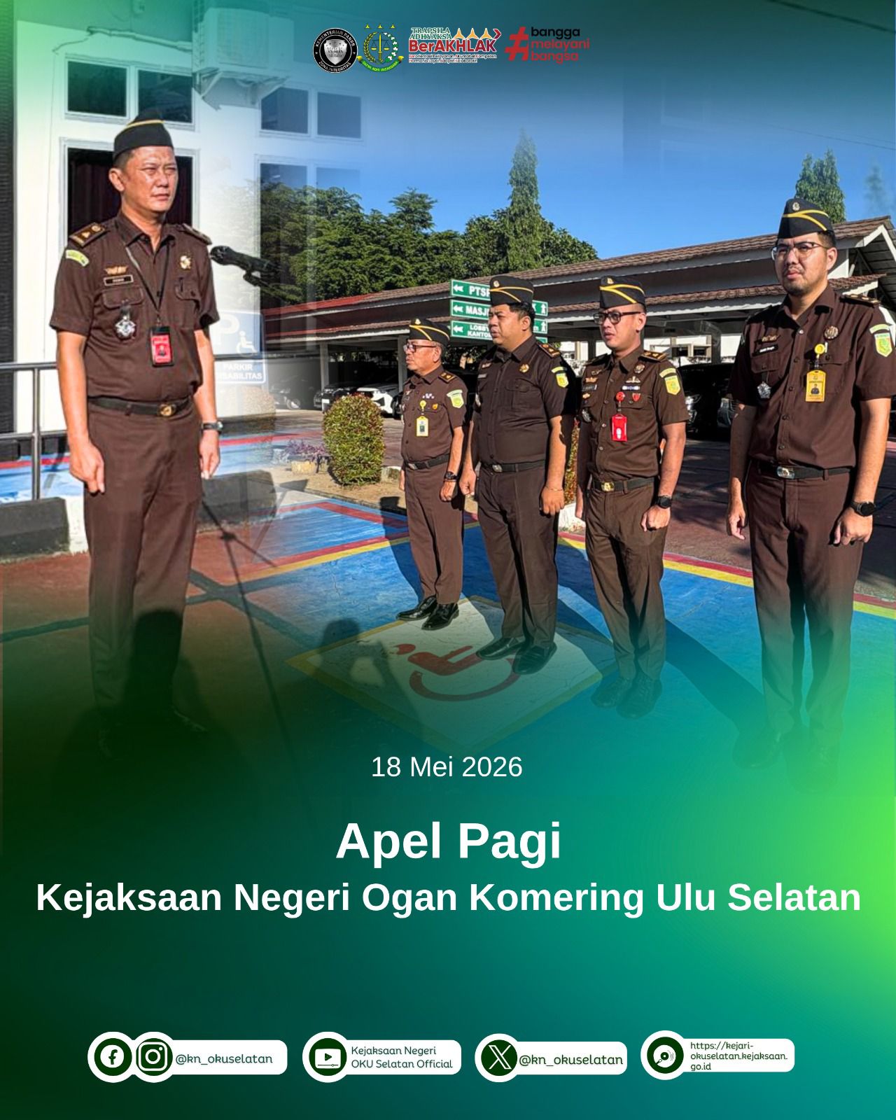 Apel Pagi Senin Rutin Kejari OKU Selatan untuk Tingkatkan Disiplin dan Kinerja Pegawai