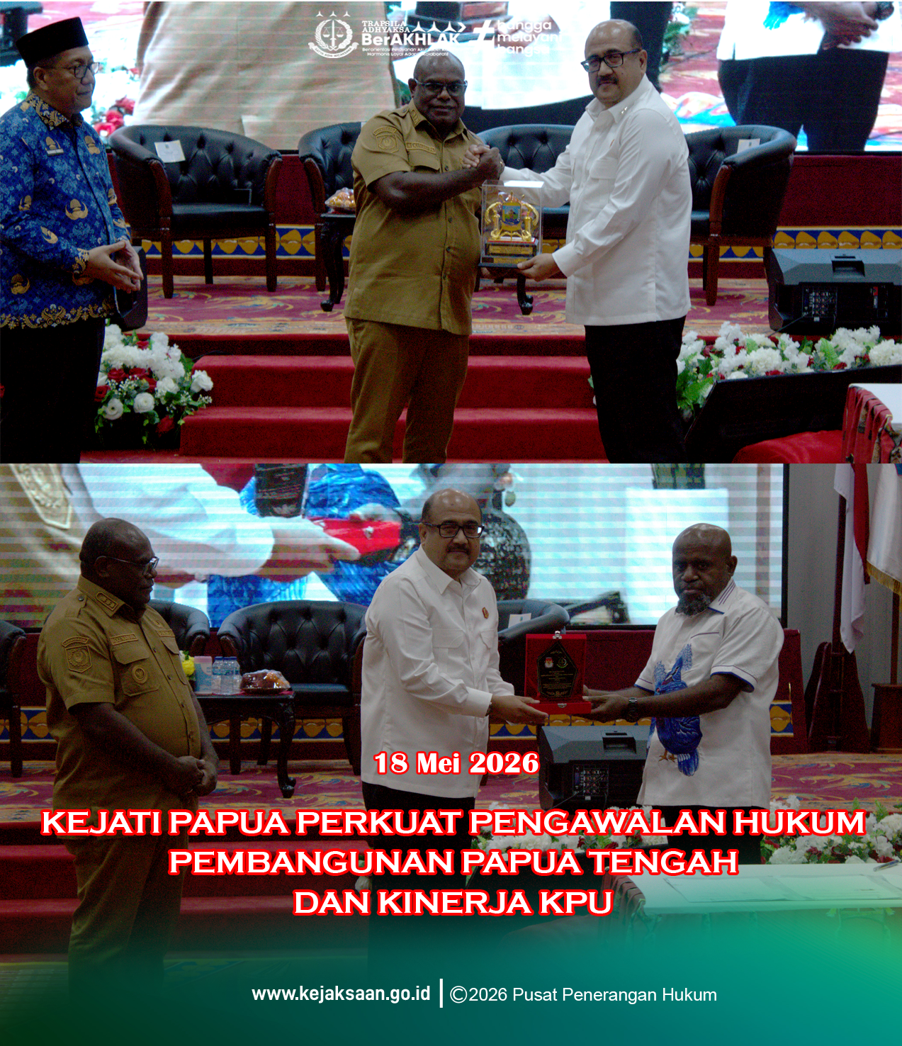 Kejati Papua Perkuat Pengawalan Hukum  Pembangunan Papua Tengah Dan Kinerja KPU