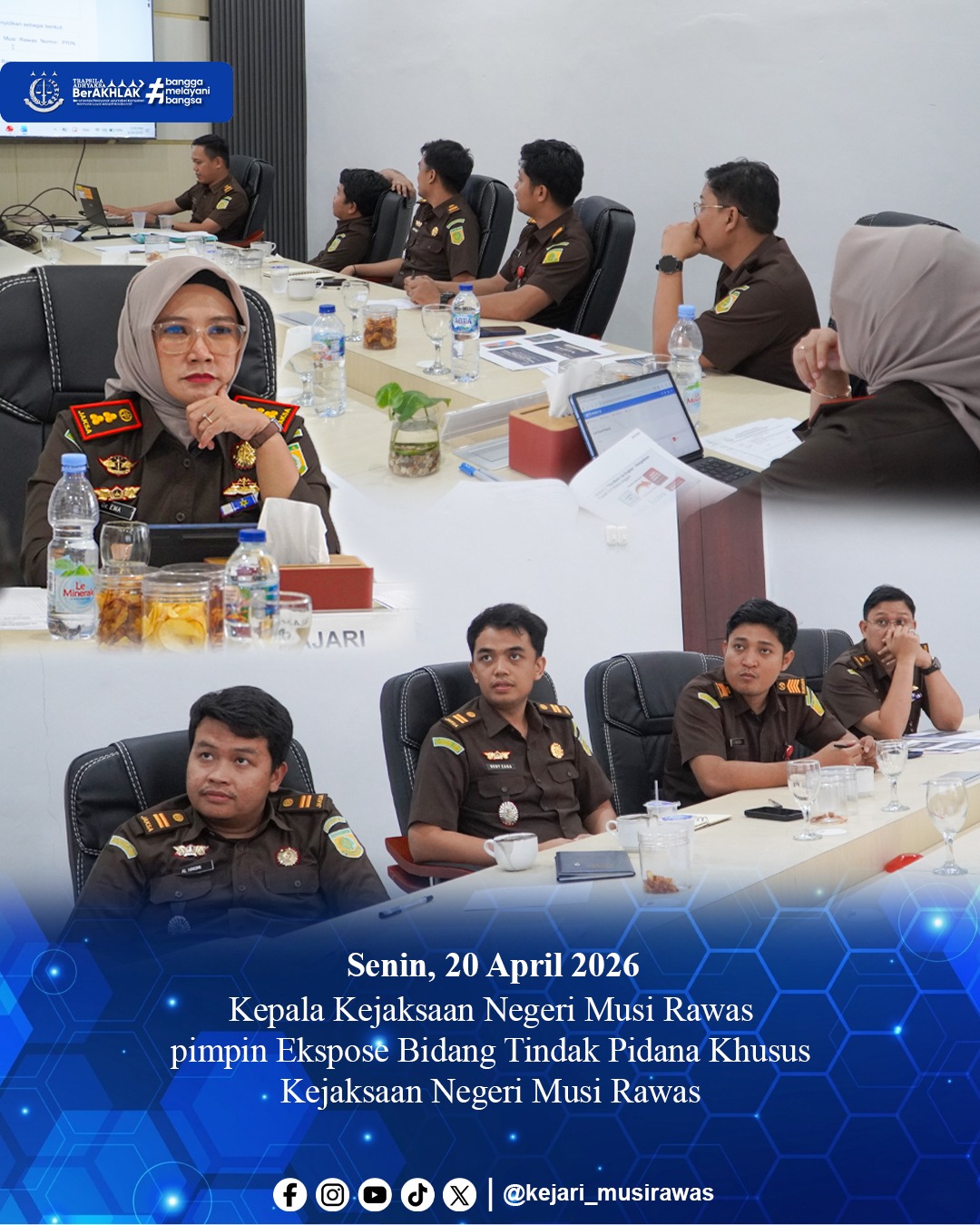 Tingkatkan Akuntabilitas Penanganan Perkara Kajari Musi Rawas Pimpin Ekspose Bidang Tindak Pidana Khusus