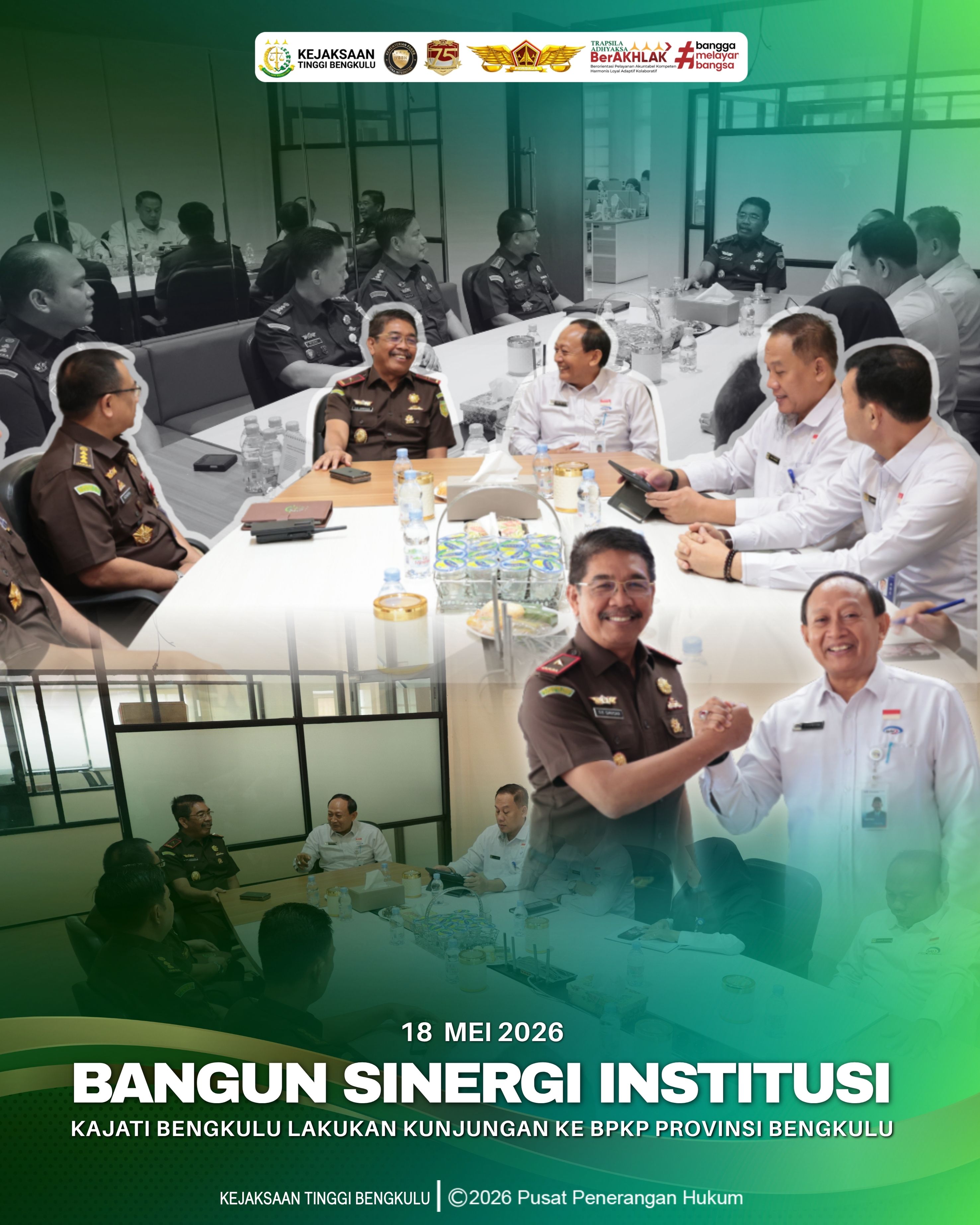 Bangun Sinergi Institusi Kajati Bengkulu Lakukan Kunjungan ke BPKP Provinsi Bengkulu