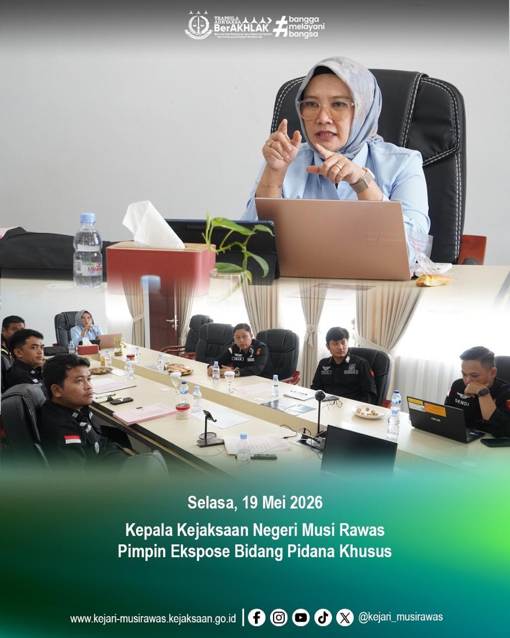 Tingkatkan Akuntabilitas Penanganan Perkara Kajari Musi Rawas Pimpin Ekspose Bidang Pidana Khusus